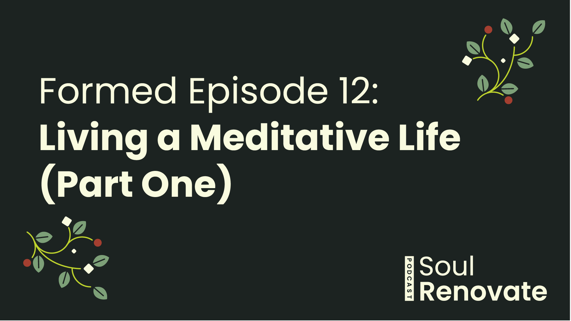 Living a Meditative Life (Part One) - Formed E12