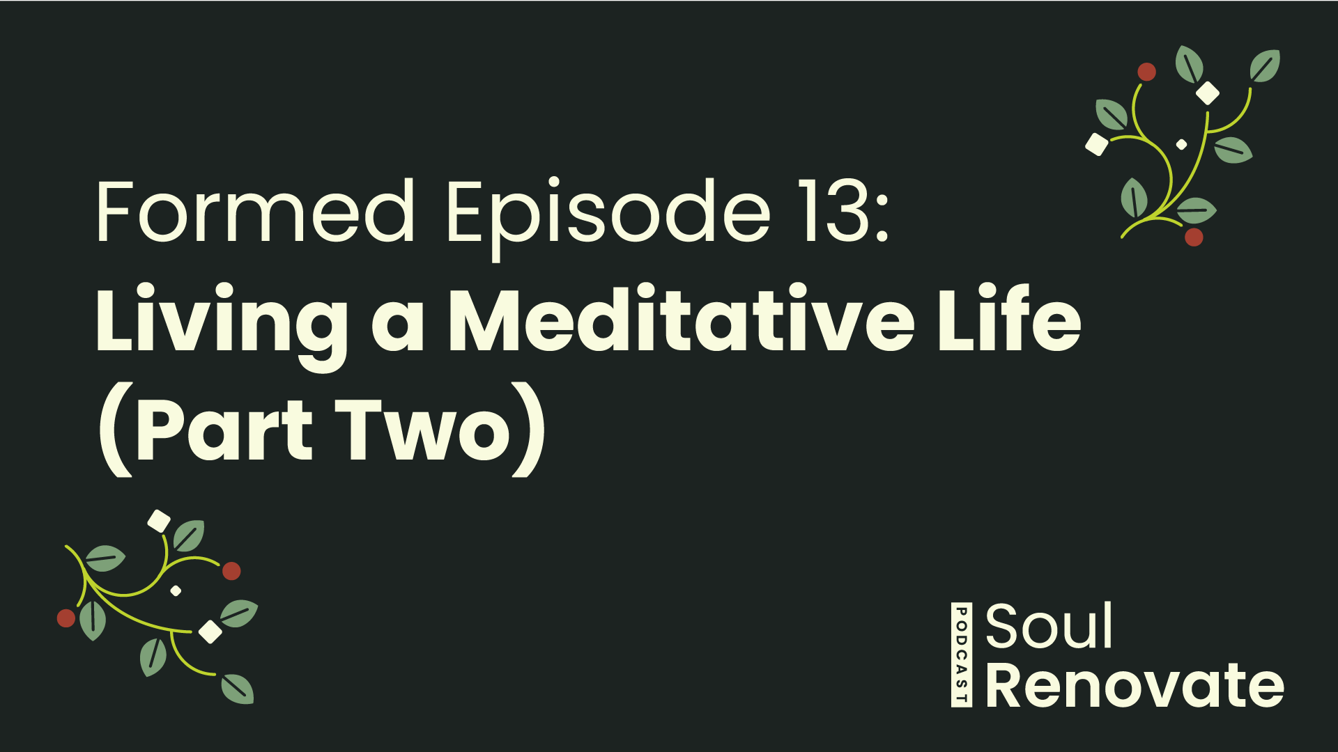 Living a Meditative Life (Part Two) - Formed E13